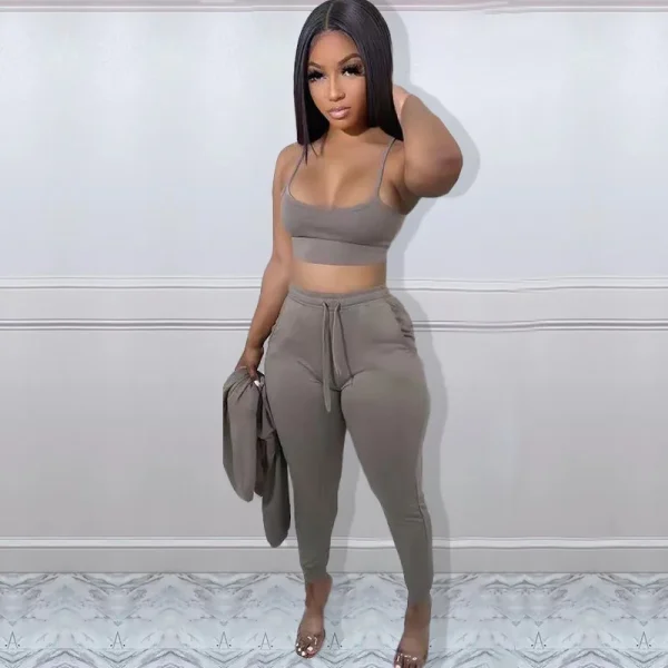 Bomblook LCST52 winter clothes for women solid color track suits gym fitness sets hoodies and sweat pants set - Image 6