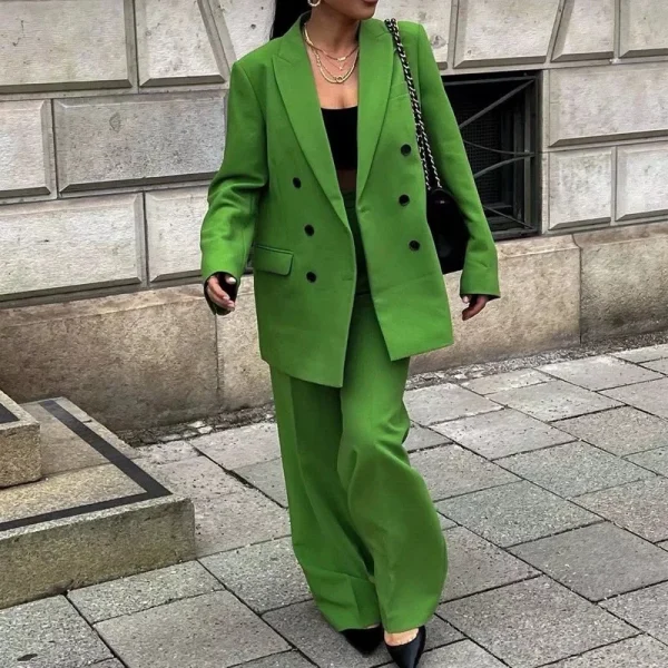 2Piece Set High-End Womans Clothing Spring Formal Office Blazer Sets Suits Trending Outfits For Ladies 2022 Women