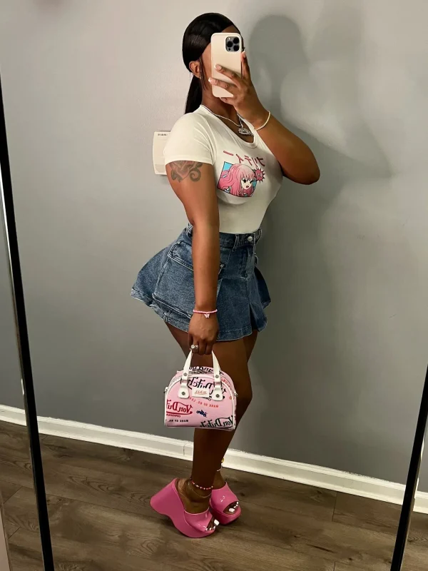 CUTENOVA 23SK0801 Plus Size Womens Skirts Fashion Sexy Summer Washed  Casual Ladies Denim Skirt For Women - Image 3
