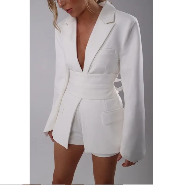 2022 Europe America Latest Woman Long Sleeve Turn-down Blazers Formal Women Suit