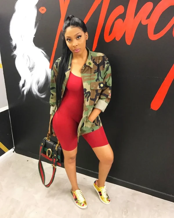 Hot Sale Women'S Green Long Jackets Plus Size Long Sleeve Camouflage Printed Tooling Jacket Women Camo Coat - Image 2