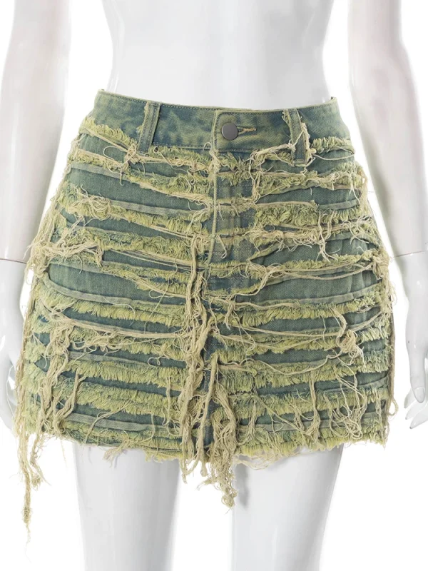 Bomblook K23Sk201 New Arrivals Streetwear Mini Skirt Skirts For Women Denim Skirt - Image 6