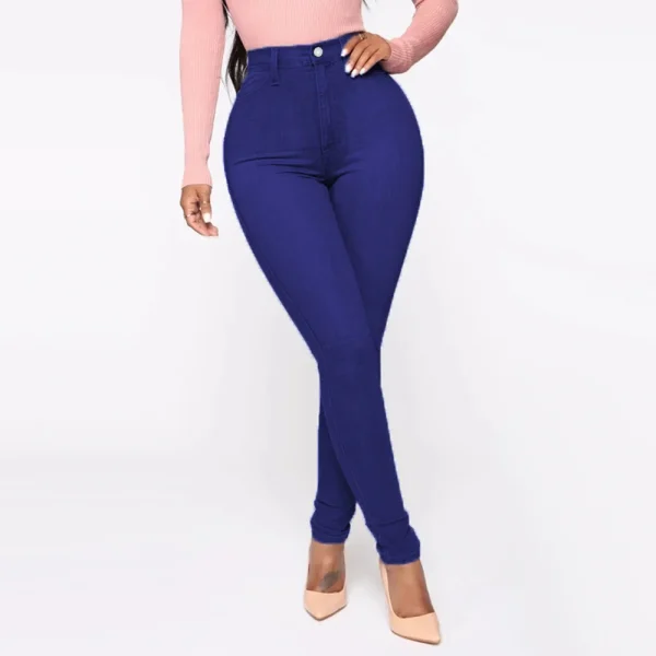 Plus Size Plus Size Women Jeans Sollid Color Skinny Pencil Pants Women's Denim Pants Xs-6xl Street - Image 4