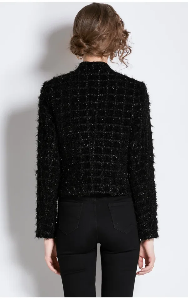 Candice French Luxury Elegant Style Autumn New Fashion Hepburn Style Elegant Ladies Woolen Tweed Coats - Image 3