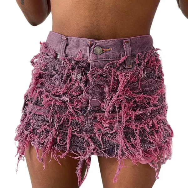 Bomblook K23Sk201 New Arrivals Streetwear Mini Skirt Skirts For Women Denim Skirt - Image 4