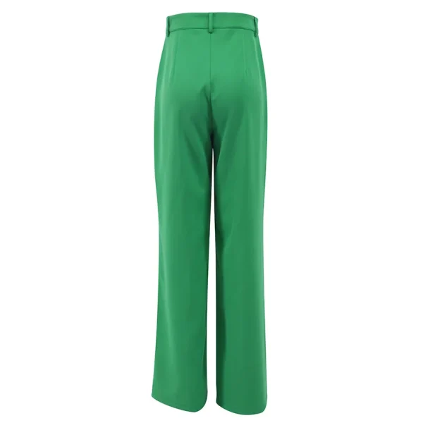 Best Design Solid Color Women's Pants & Trousers Summer High-waist Wide Leg Pants Women Suit Pant - Image 5