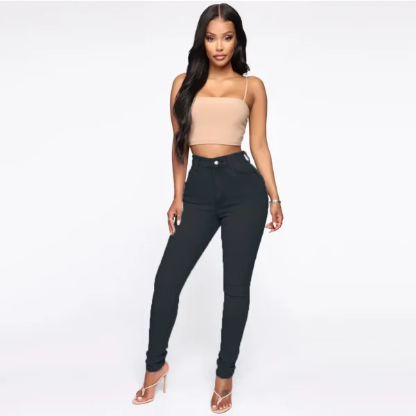 Plus Size Plus Size Women Jeans Sollid Color Skinny Pencil Pants Women's Denim Pants Xs-6xl Street