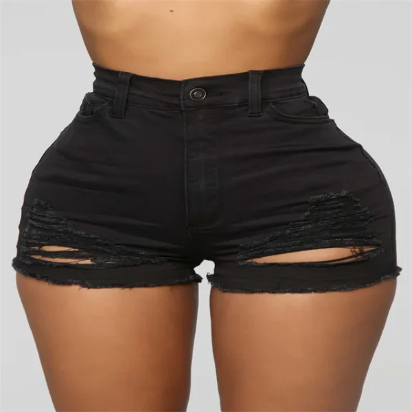 CuteNOVA 23PT0717 plus size fashion ripped jeans summer new arrival denim shorts women jeans - Image 4