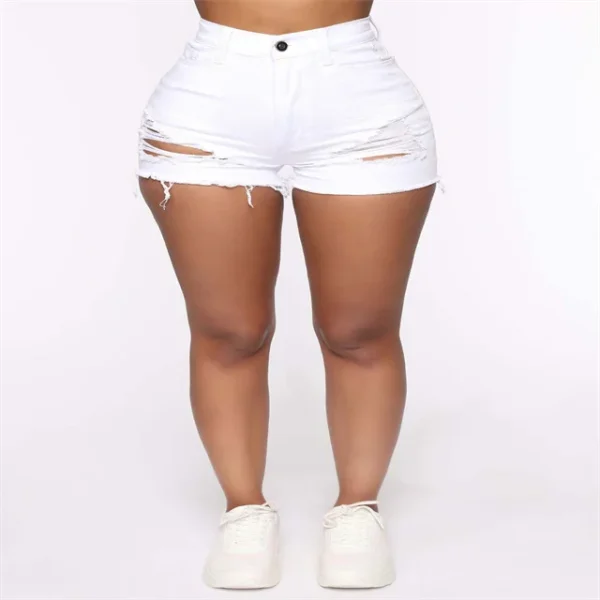 CuteNOVA 23PT0717 plus size fashion ripped jeans summer new arrival denim shorts women jeans - Image 3