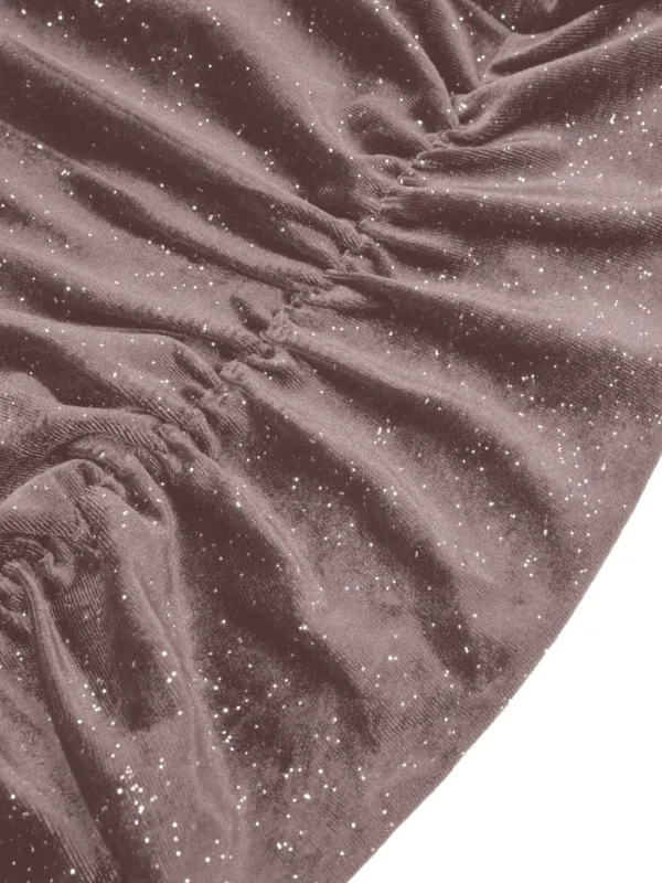 Glitter Ruched Cowl Neck Wrap Dress - Image 6