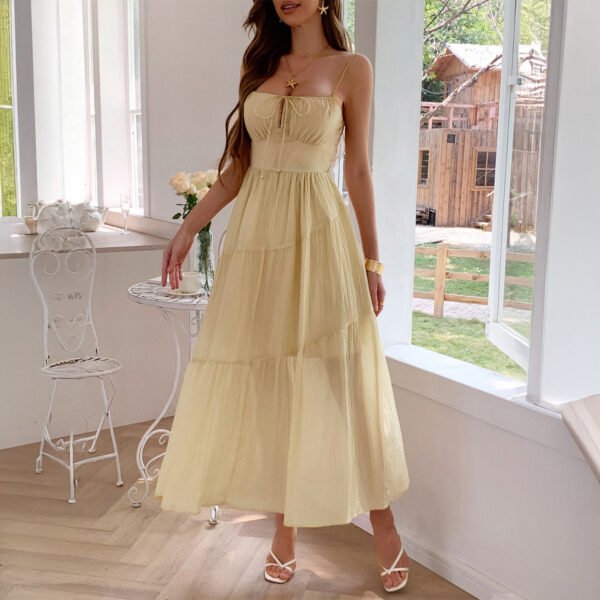 Casual style suspender beach dress for women - Image 6