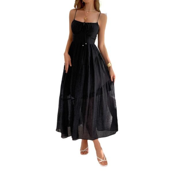 Casual style suspender beach dress for women